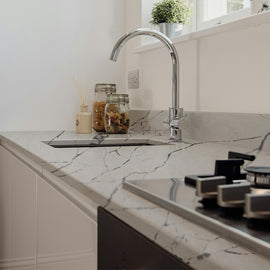 Calacatta Arabescato Polished Quartz