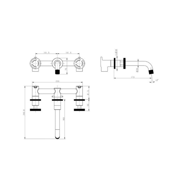 HENRY HOLT COLLECTION WALL MOUNT TAP,Tap,1810 Company UK,www.work-tops.com