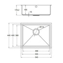 AXIXUNO 500U SOS SINK,Stainless Steel Sink,1810 Company UK,www.work-tops.com
