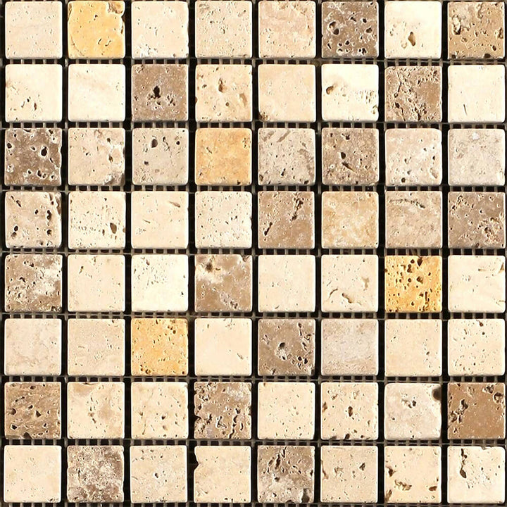CLASSICO-GIALLO-NOCE TRAVERTINE MOSAIC TILES