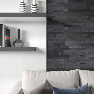 IMPERIAL BLACK SLATE CLADDING TILES,Tiles-Split Face,IONIC STONE,www.work-tops.com