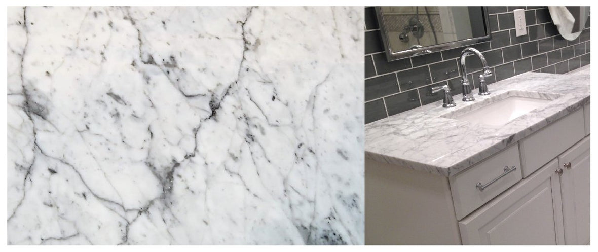 Bianco  Carrara Marble, White marble kitchen Worktop 