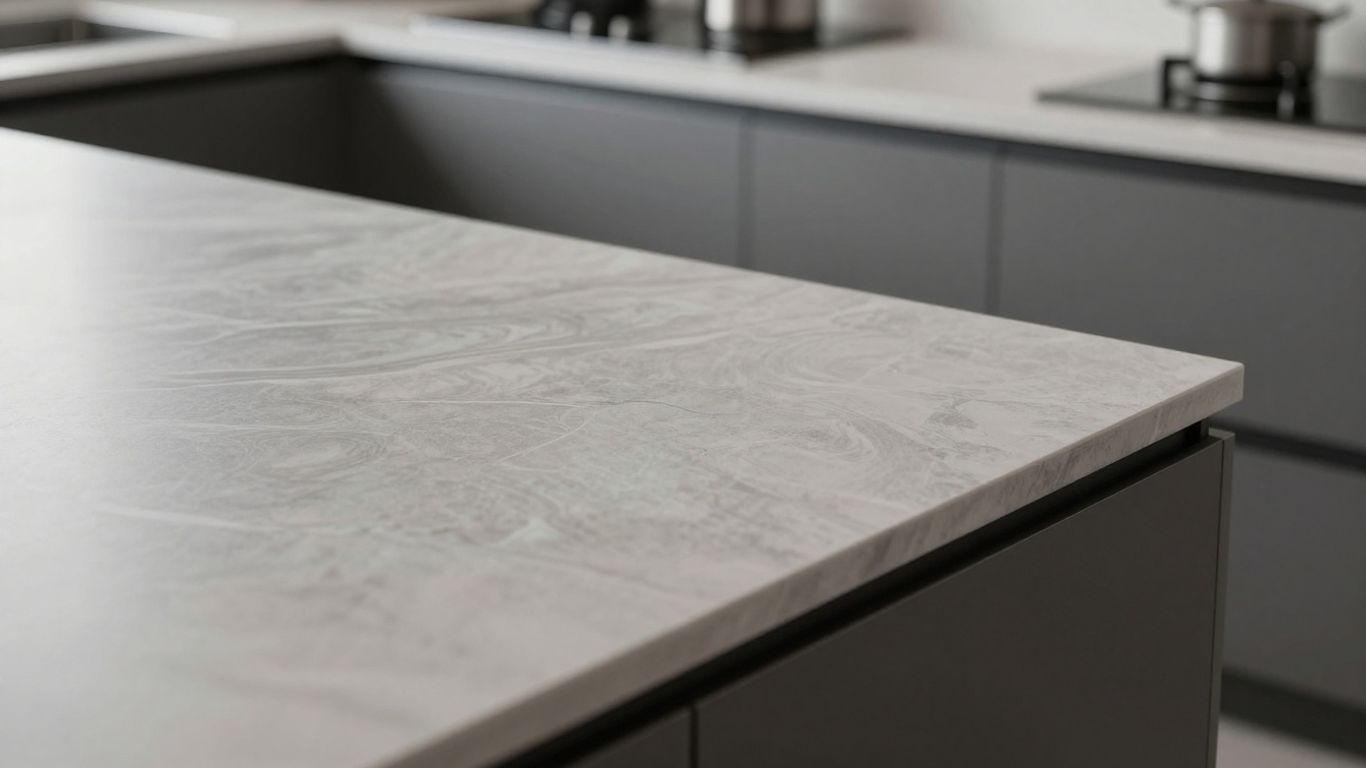 Howden kitchen worktops with different textures and finishes.