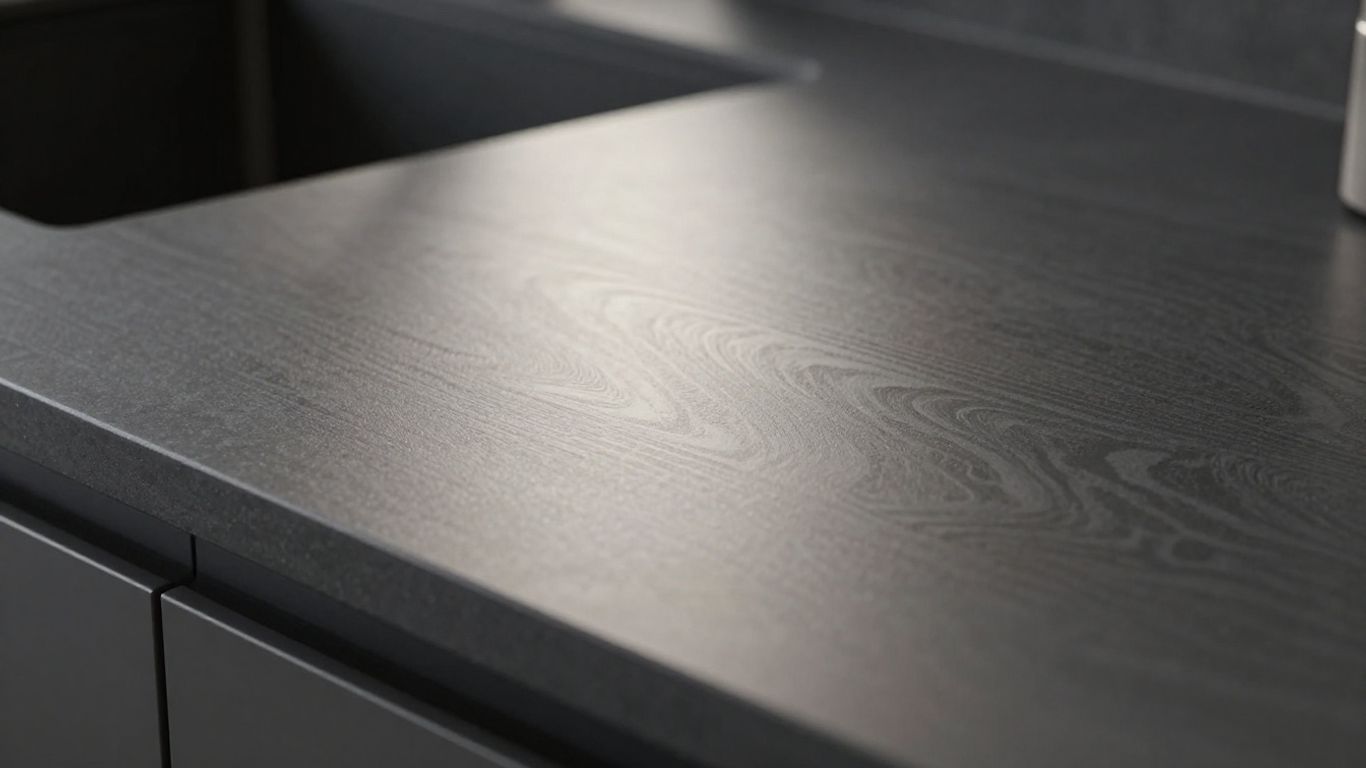 Durable and stylish 3M kitchen worktop surface.