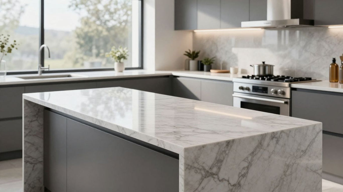 Modern kitchen with elegant quartz worktops