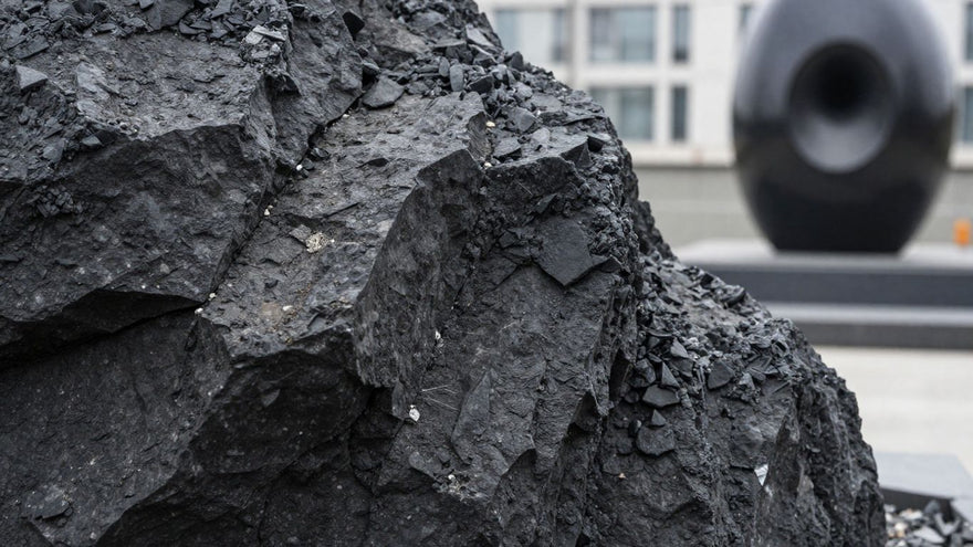 Basalt rock textures and applications in construction and art.