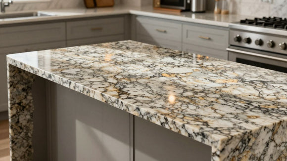 Kitchen island with granite top