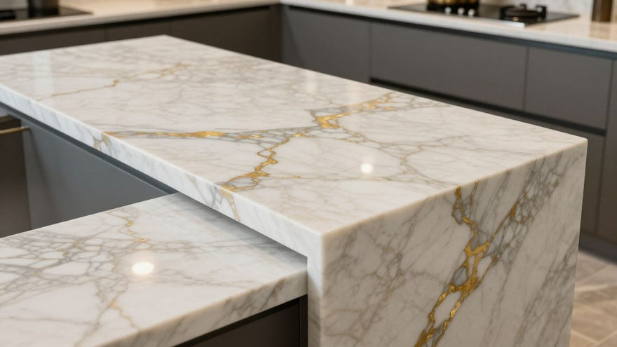 Calacatta Gold marble kitchen worktop