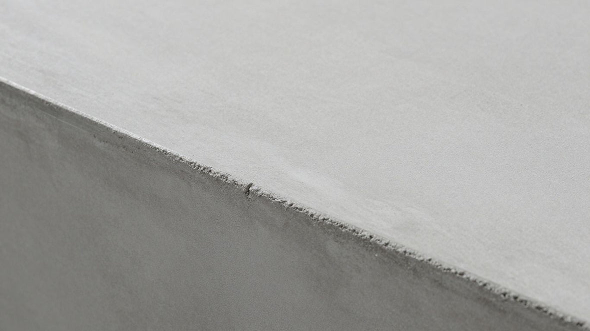 DIY cement worktop surface and edge detail