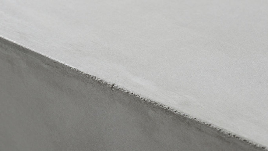DIY cement worktop surface and edge detail