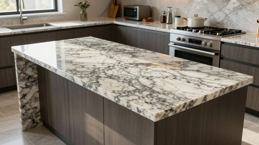 Kitchen island with granite top