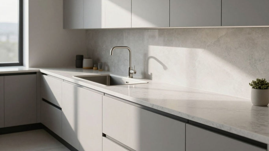 4 meter kitchen worktop with integrated sink