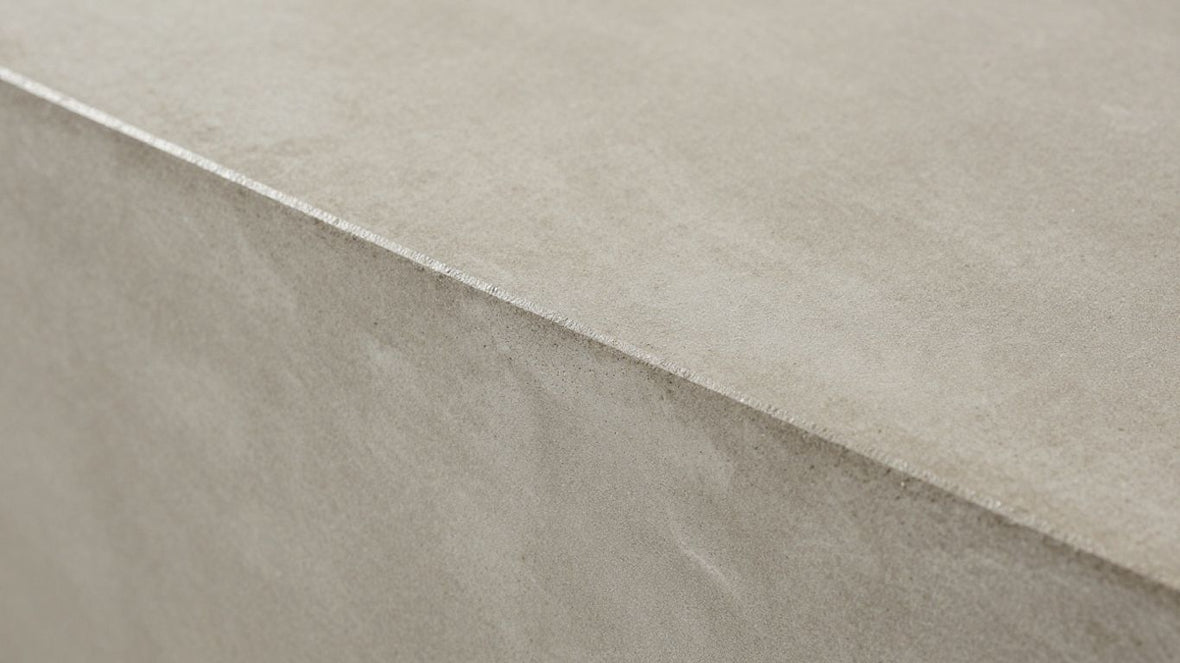Stylish concrete worktop with subtle textures and polished finish.