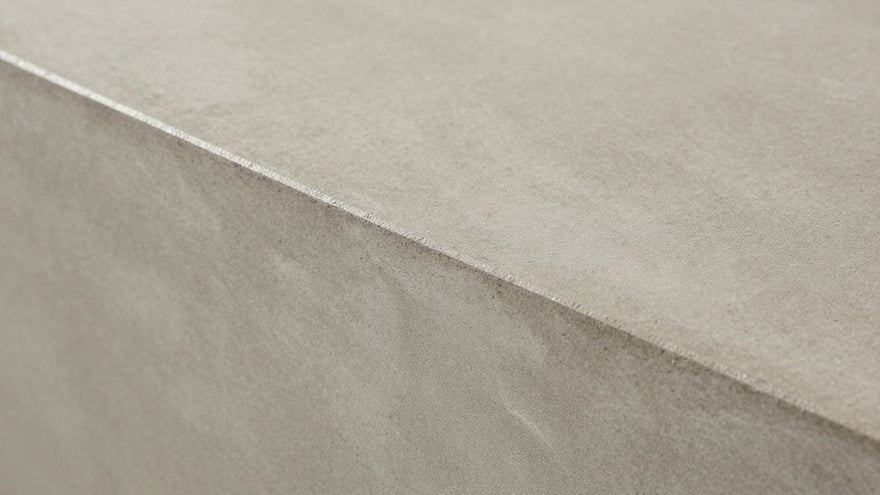 Stylish concrete worktop with subtle textures and polished finish.