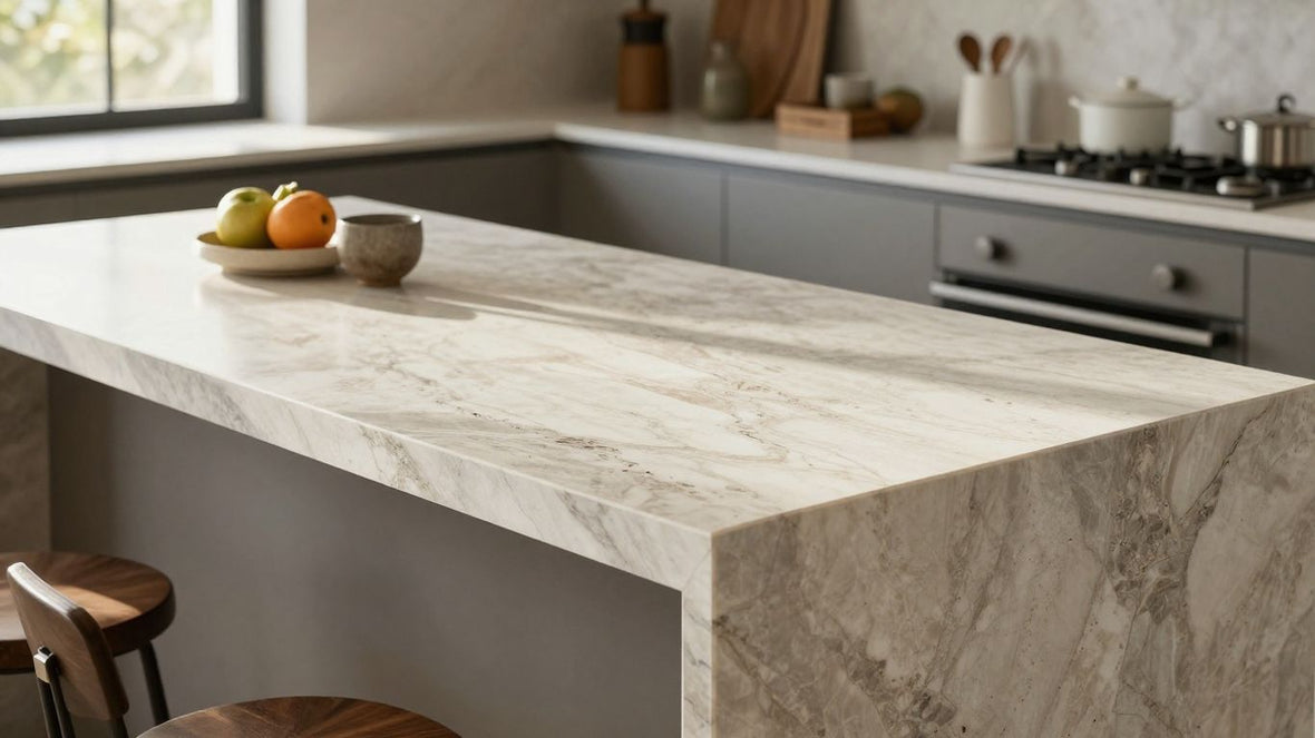Modern B&Q kitchen worktop on island
