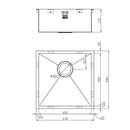 ZENUNO 400U SINK,Stainless Steel Sink,1810 Company UK,www.work-tops.com