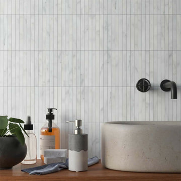CARRARA WHITE KIT KAT MOSAIC