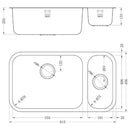 ETRODUO 535/191U BBL SINK,Stainless Steel Sink,1810 Company UK,www.work-tops.com