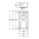 AXIXUNO 190U SOS SINK,Stainless Steel Sink,1810 Company UK,www.work-tops.com