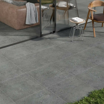 FRAMMENTI BLACK MATT R11 RECTIFIED PORCELAIN TILES,Tiles-Porcelain,IONIC STONE,www.work-tops.com