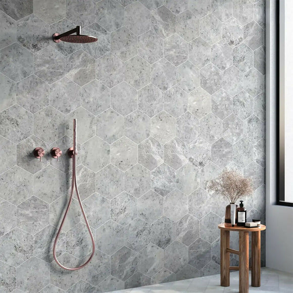 SILVER MOON MARBLE MOSAIC HEXAGON TILES,Tiles-Mosaic,IONIC STONE,www.work-tops.com