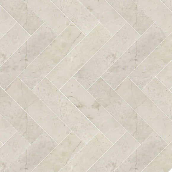 CREMA MARFIL HERRINGBONE MARBLE