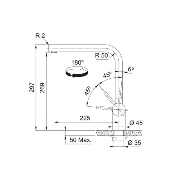 Atlas Neo Pull Out Champangne tap BP