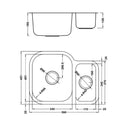 ETRODUO 589/450U BBL SINK,Stainless Steel Sink,1810 Company UK,www.work-tops.com