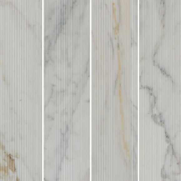 CALACATTA VERDE FLUTED MARBLE
