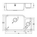 ETRODUO 781/450U BBL SINK,Stainless Steel Sink,1810 Company UK,www.work-tops.com