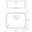 ETROUNO 550U SINK,Stainless Steel Sink,1810 Company UK,www.work-tops.com