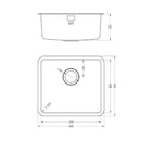 LUXSOPLUSUNO25 450U SINK,Stainless Steel Sink,1810 Company UK,www.work-tops.com