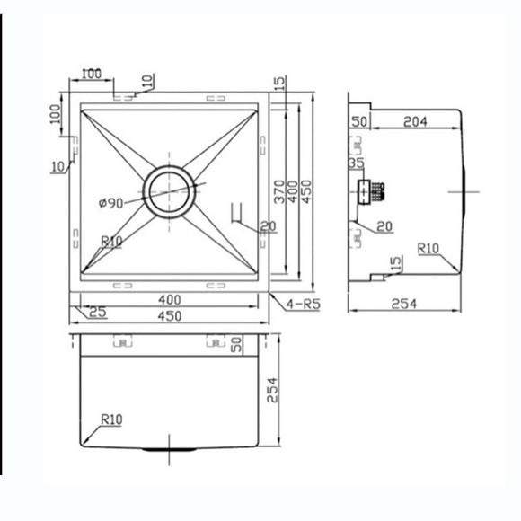 ZENUNO10 400 OPTIONS SINK,Stainless Steel Sink,1810 Company UK,www.work-tops.com