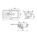 aga sink ELE1052DG Elements 1.5B Ash BP