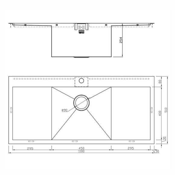 ZENUNO 45I-F DEEP SINK,Stainless Steel Sink,1810 Company UK,www.work-tops.com