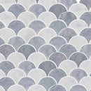 CARRARA WHITE ASH BLUE SCALLOP SHELL MOSAIC-1