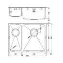 ZENDUO15 180/340U BBR SINK,Stainless Steel Sink,1810 Company UK,www.work-tops.com