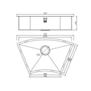 ZENUNO 675U CURVE SINK,Stainless Steel Sink,1810 Company UK,www.work-tops.com