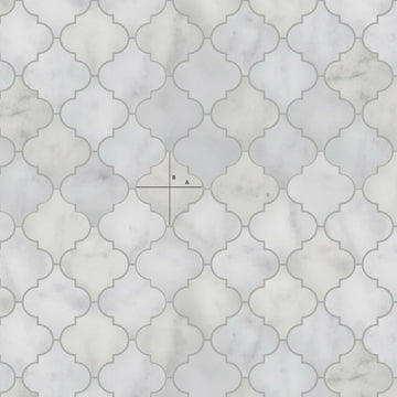 CARRARA WHITE ARABESQUE MOSAIC