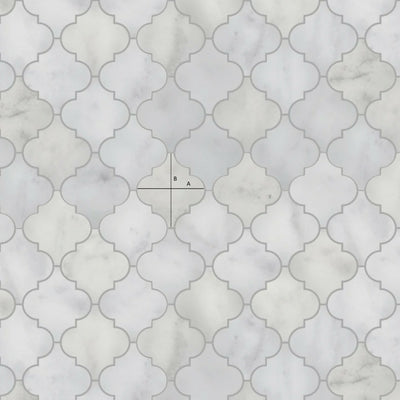 CARRARA WHITE ARABESQUE MOSAIC