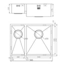 ZENDUO 180/340U BBR SINK,Stainless Steel Sink,1810 Company UK,www.work-tops.com