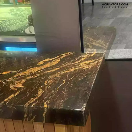 Titanium gold granite pub worktop london 4