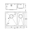 ZENDUO15 340/180U BBL SINK,Stainless Steel Sink,1810 Company UK,www.work-tops.com