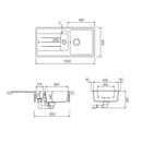 aga sink ELE1052AS Elements 1.5B Crystal White BP