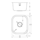 ETROUNO 340U SINK,Stainless Steel Sink,1810 Company UK,www.work-tops.com