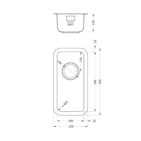 LUXSOPLUSUNO25 180U SINK,Stainless Steel Sink,1810 Company UK,www.work-tops.com