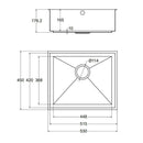 AXIXUNO 500U QG SINK,Stainless Steel Sink,1810 Company UK,www.work-tops.com