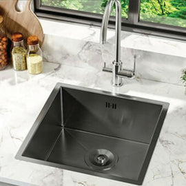 Single bowl sink with sleek black finish,Stainless Steel Sink,LQS Sink,www.work-tops.com
