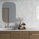 CREMA MARFIL HERRINGBONE MOSAIC-2