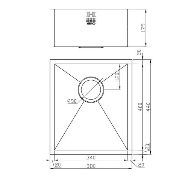 ZENUNO 180U SINK,Stainless Steel Sink,1810 Company UK,www.work-tops.com